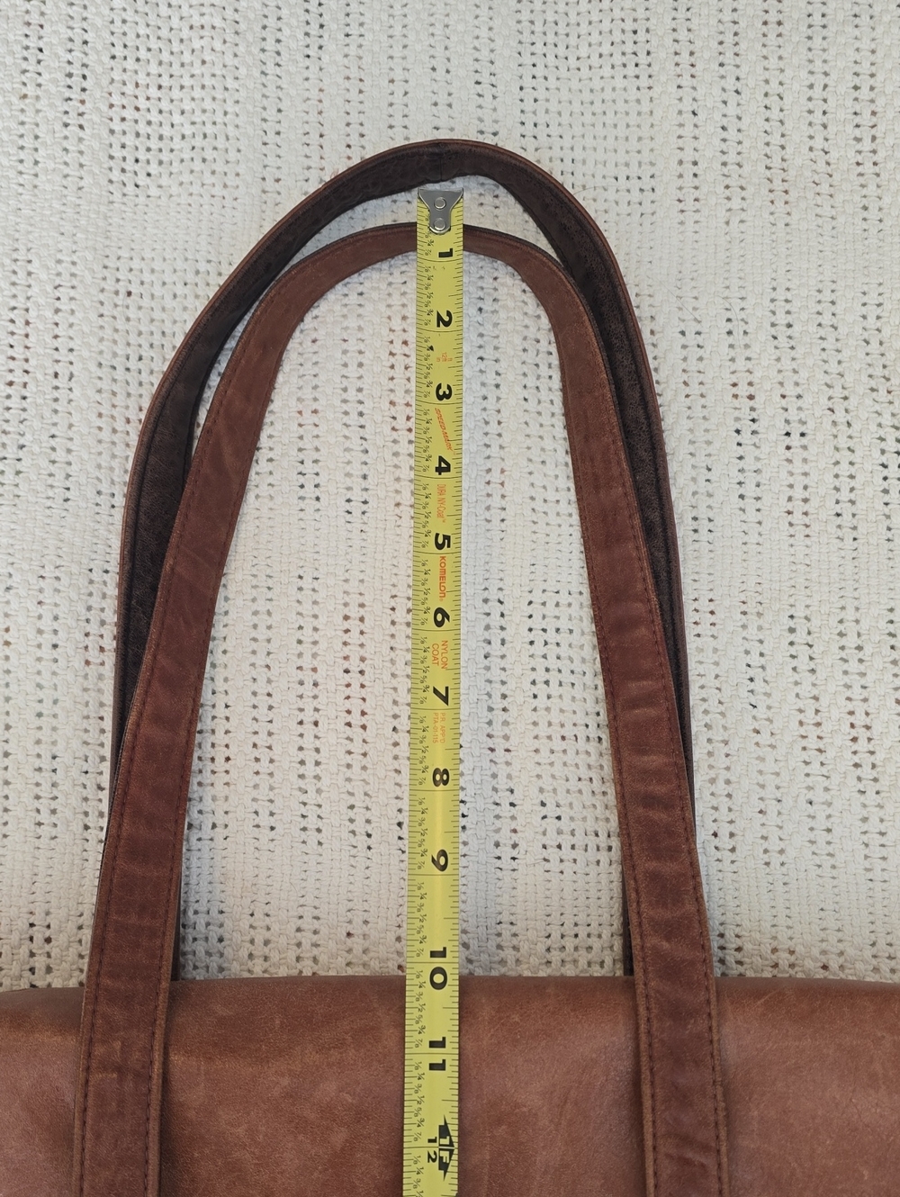 Viva Bags Of California Classic Brown Leather Tote Made In USA - Picture 8 of 13